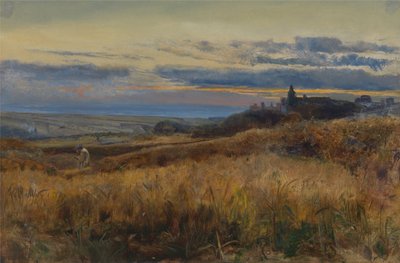 Campo di grano al tramonto da John William Inchbold